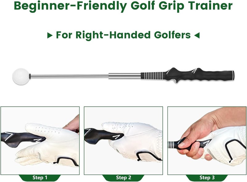 FODESAN Store Retractable Golf Swing Trainer – Enjoy Swinging Anytime, Anywhere,Training Aid for Grip Correction, Click Feedback & Arm Connection, for Right & Left-Handed Golfers, Indoor & Outdoor Practice - Image 5